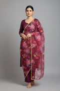 Digital print organza dupatta by Kurti Connection USA