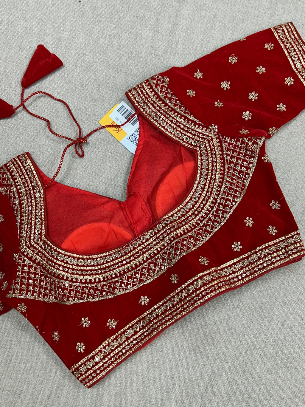 Velvet Blouse : red by Kurti Connection USA