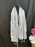 Silver tissue dupatta by Kurti Connection USA