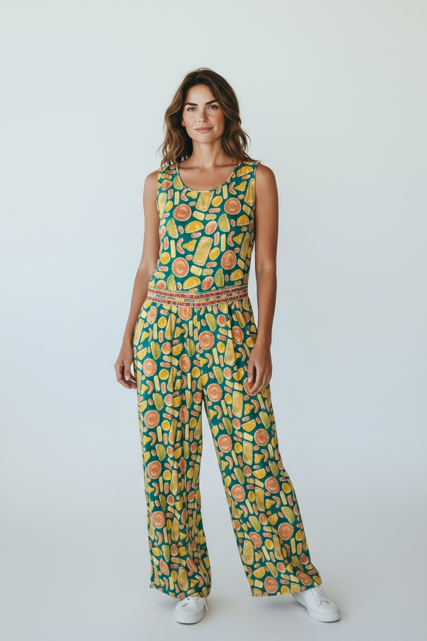 Cotton Jumpsuit: sleeves available by Kurti Connection USA