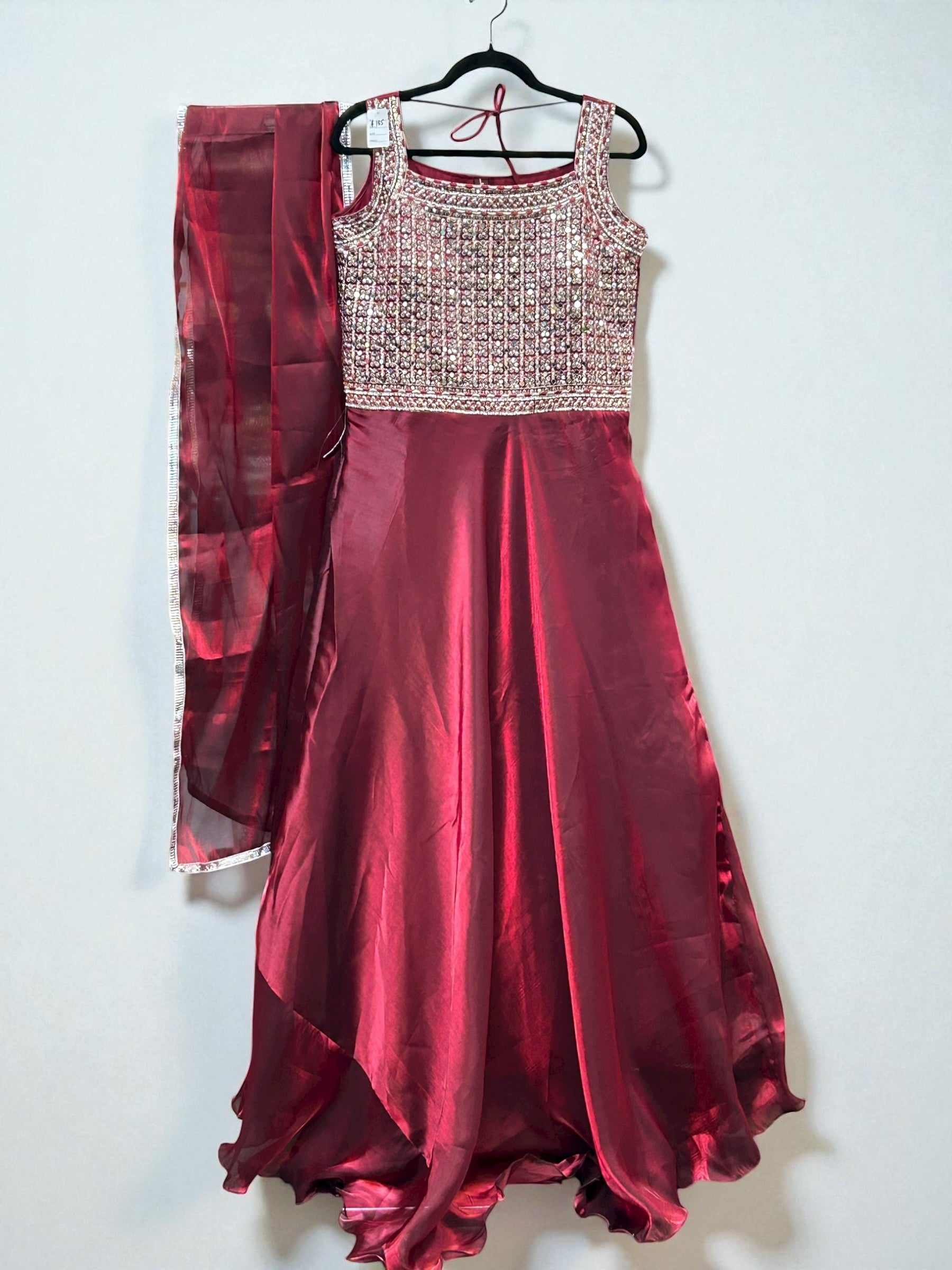 Tissue silk dress with dupatta by Kurti Connection USA