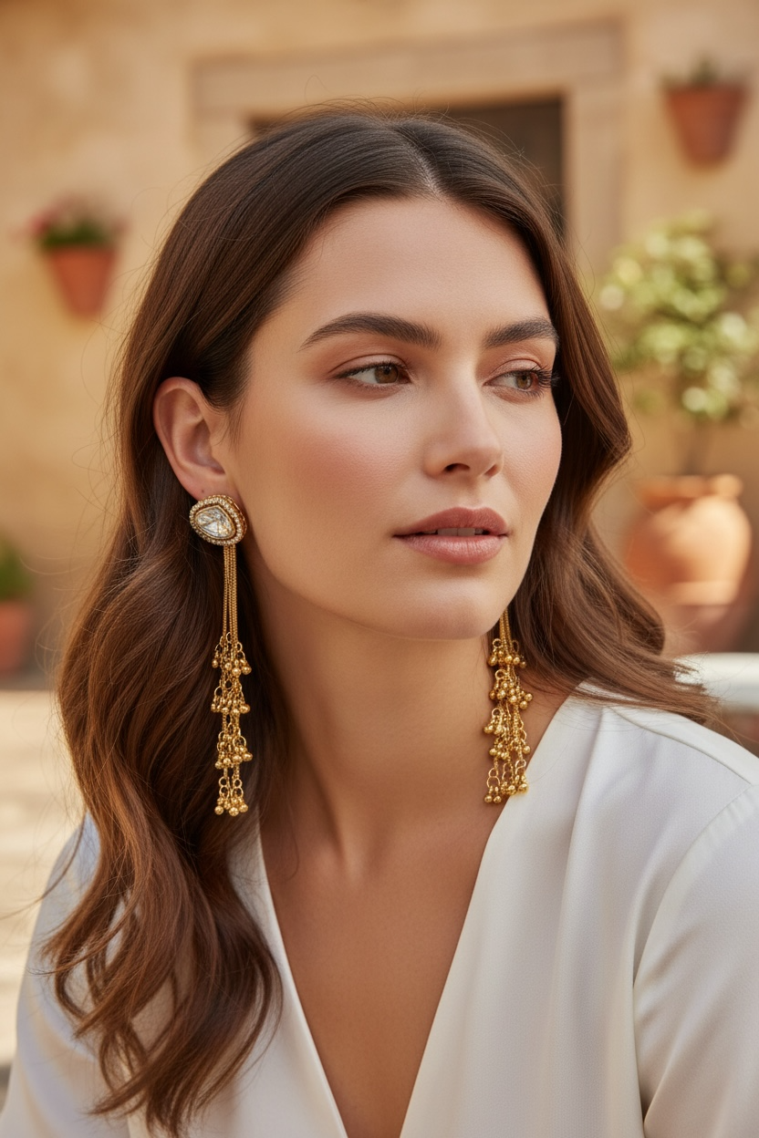 Kashmiri earrings by Kurti Connection USA