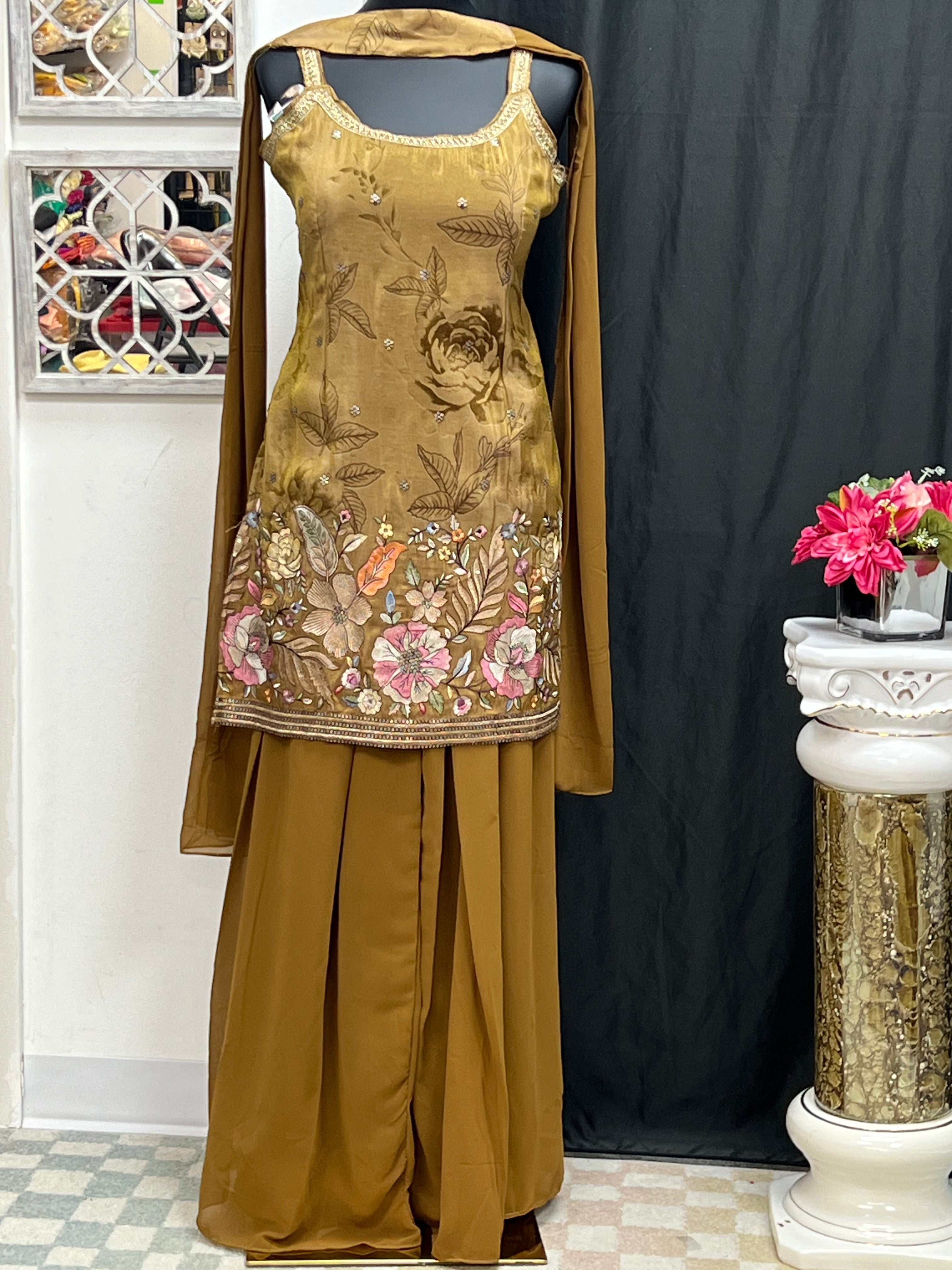 Sharara suit/ tissue silk by Kurti Connection USA