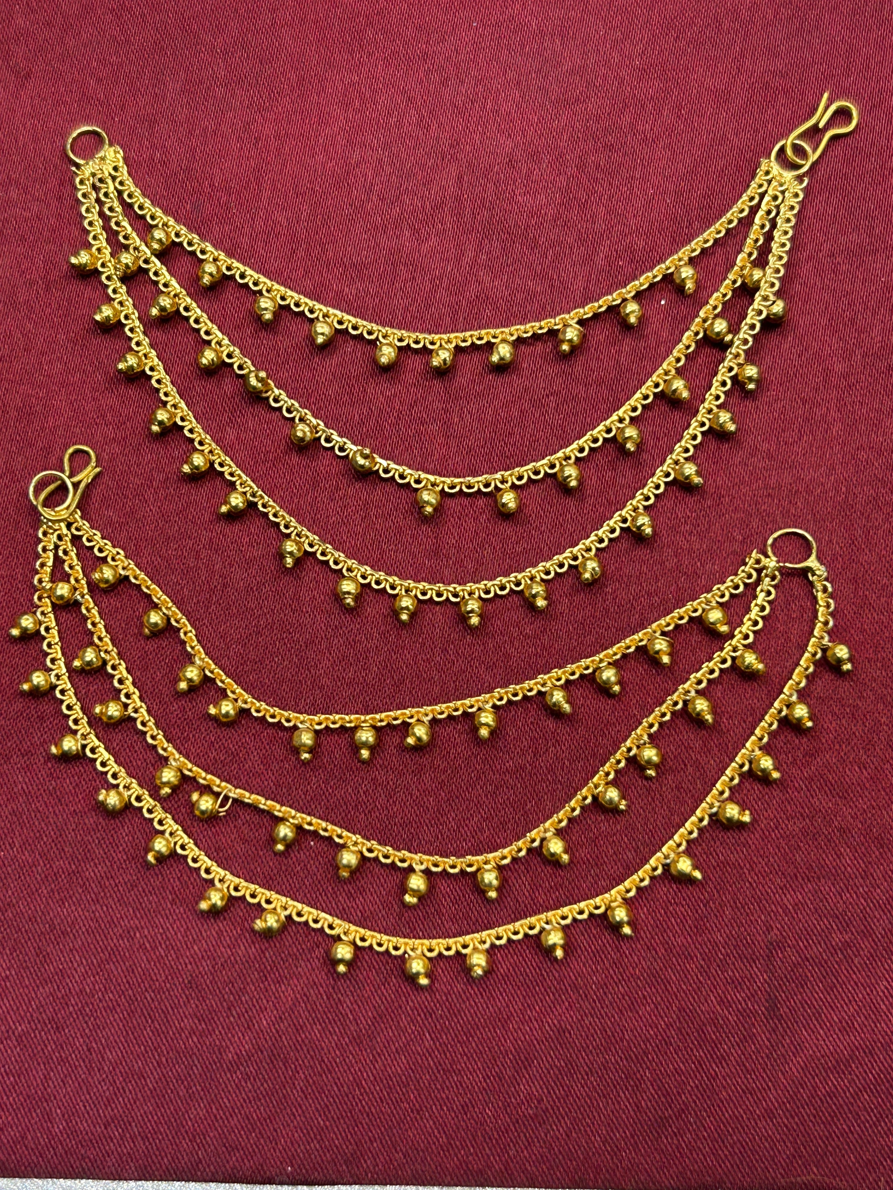 Kaan chain : support chain for earrings by Kurti Connection USA