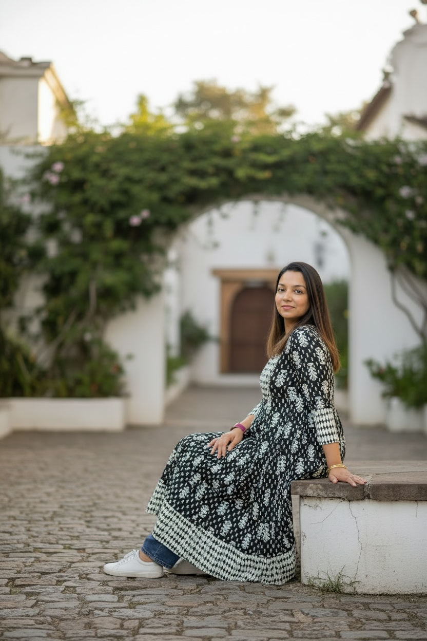 Jaipur cotton block printed Kurti by Kurti Connection USA