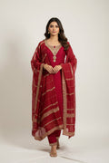 Silk party wear suit by Kurti Connection USA