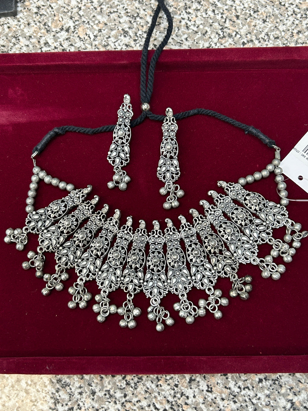 Oxidized necklace set by Kurti Connection USA