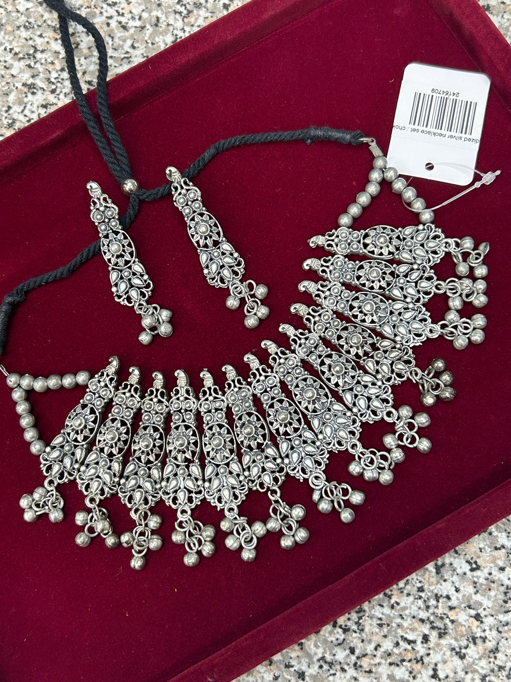 Oxidized necklace set by Kurti Connection USA