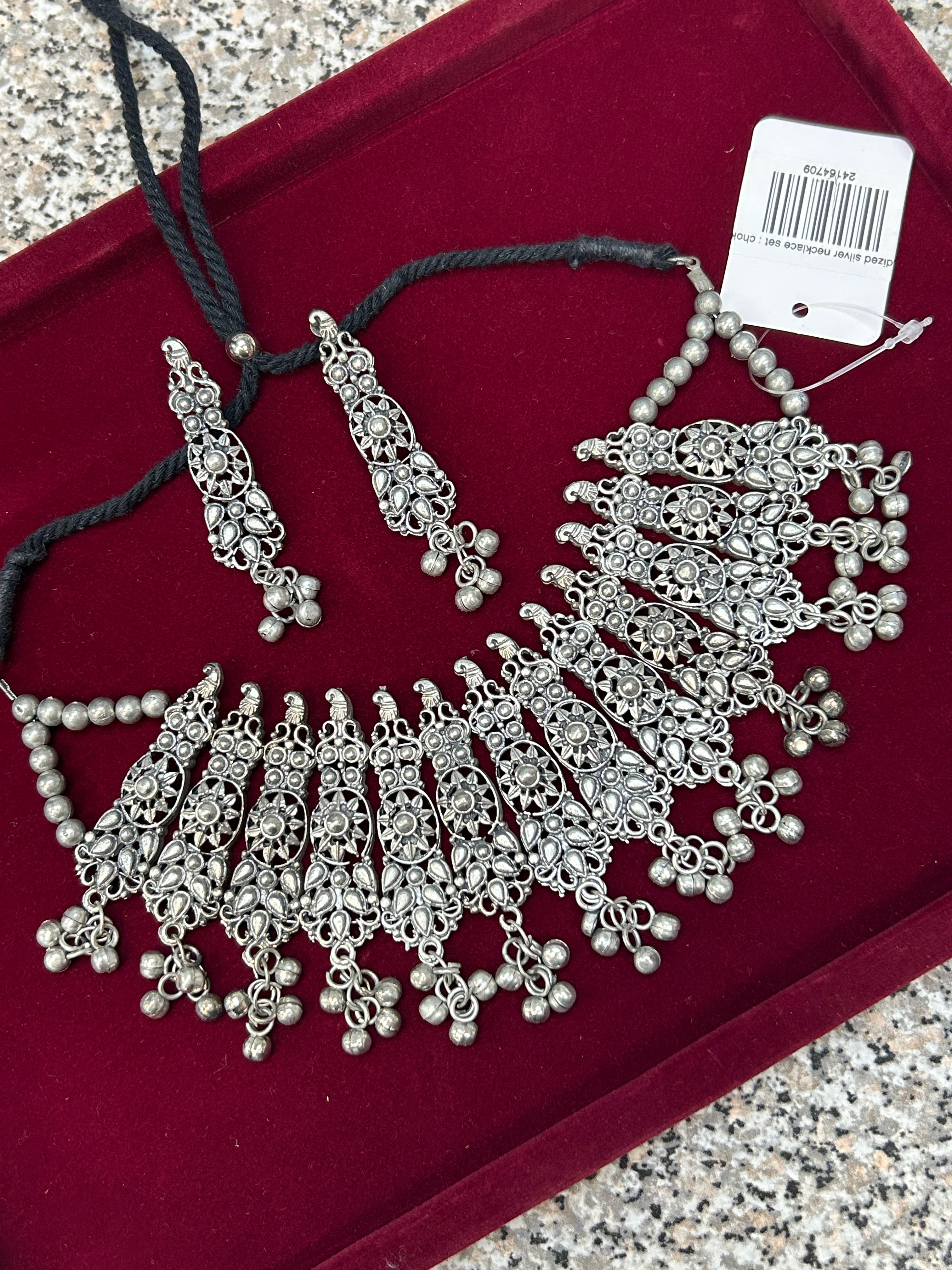 Oxidized necklace set by Kurti Connection USA