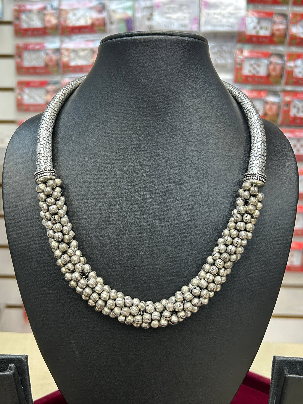 Oxidized hasuli necklace by Kurti Connection USA