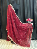Jardoji work dupatta by Kurti Connection USA