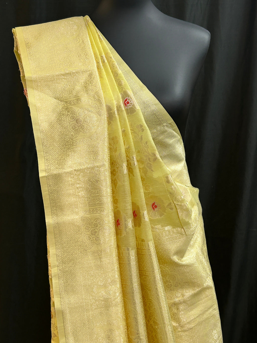 Linen cotton saree by Kurti Connection USA