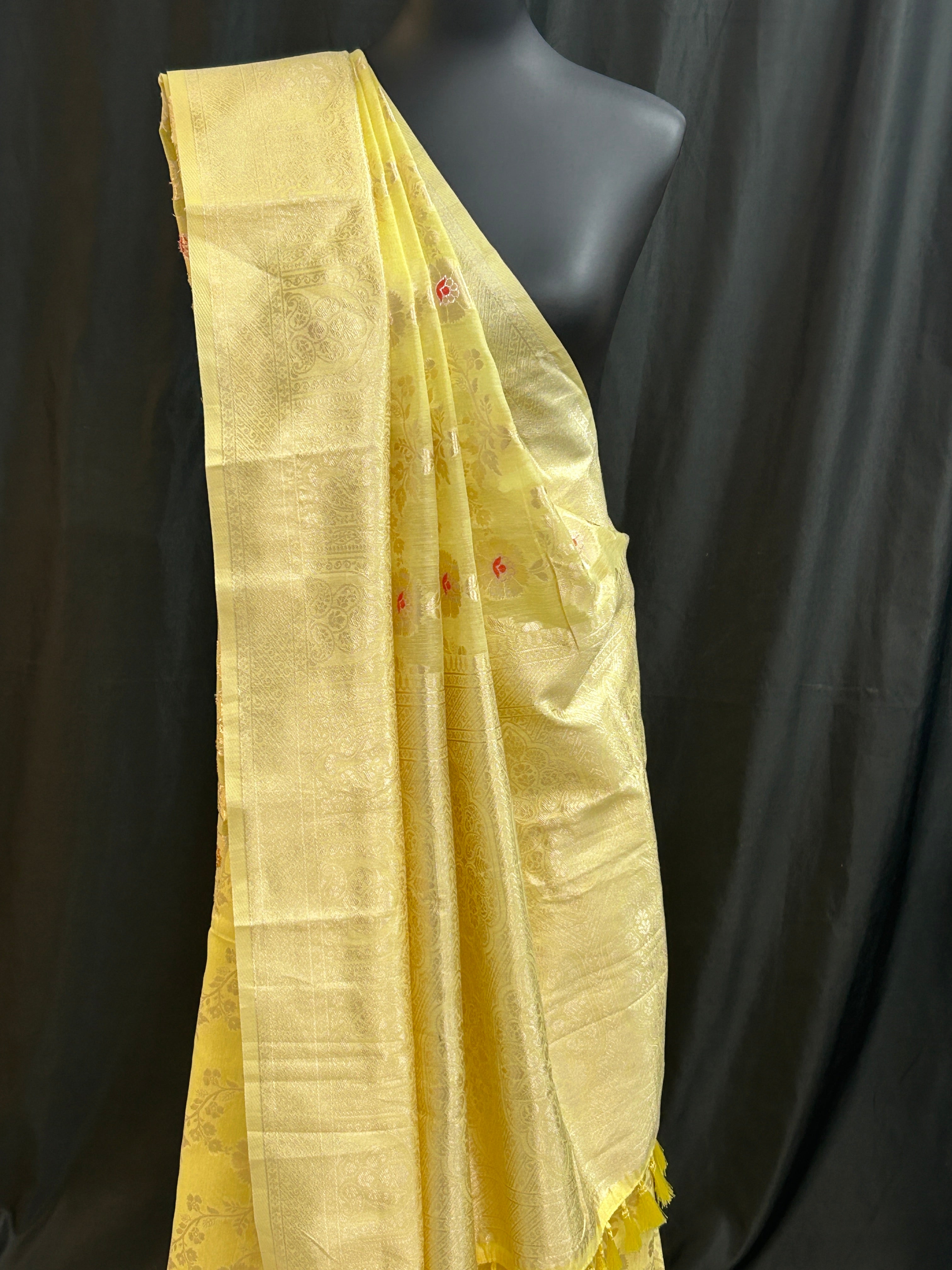Linen cotton saree by Kurti Connection USA