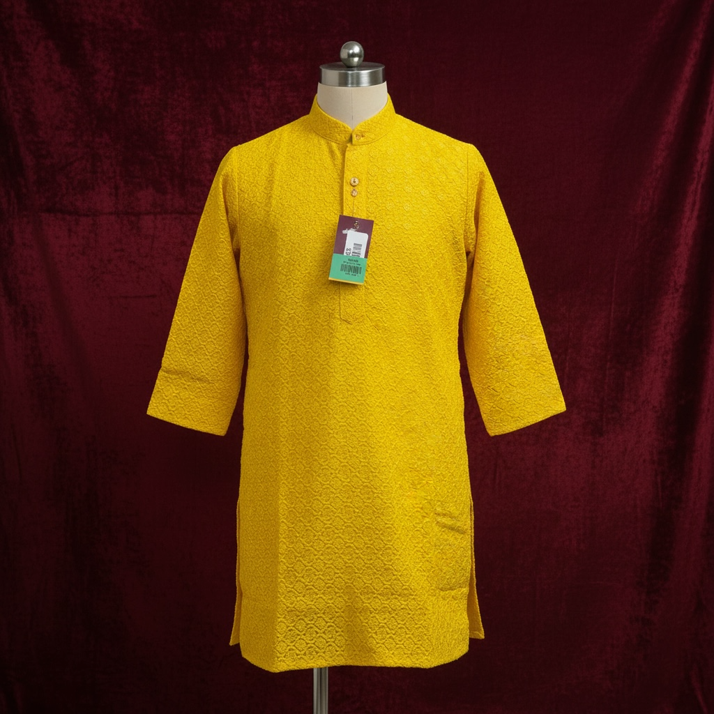 Yellow : Kids kurta pajama set by Kurti Connection USA
