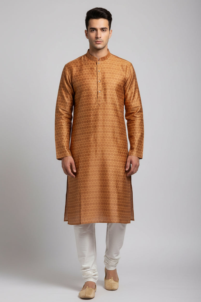 Silk kurta pajama set by Kurti Connection USA