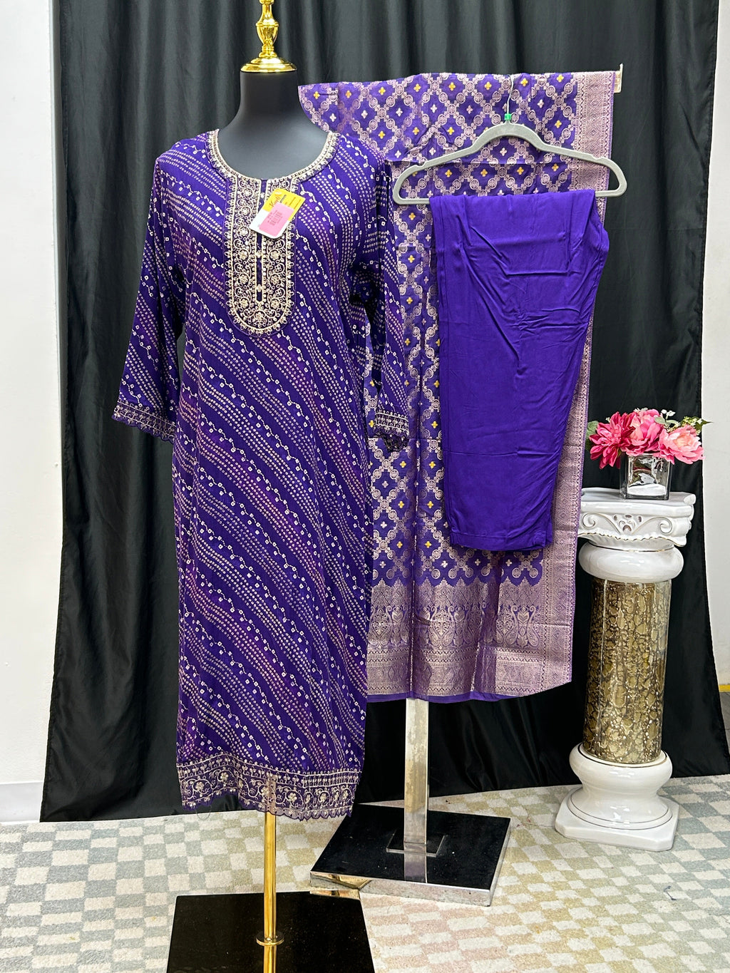 Soft cotton Bandhani salwar sets by Kurti Connection USA