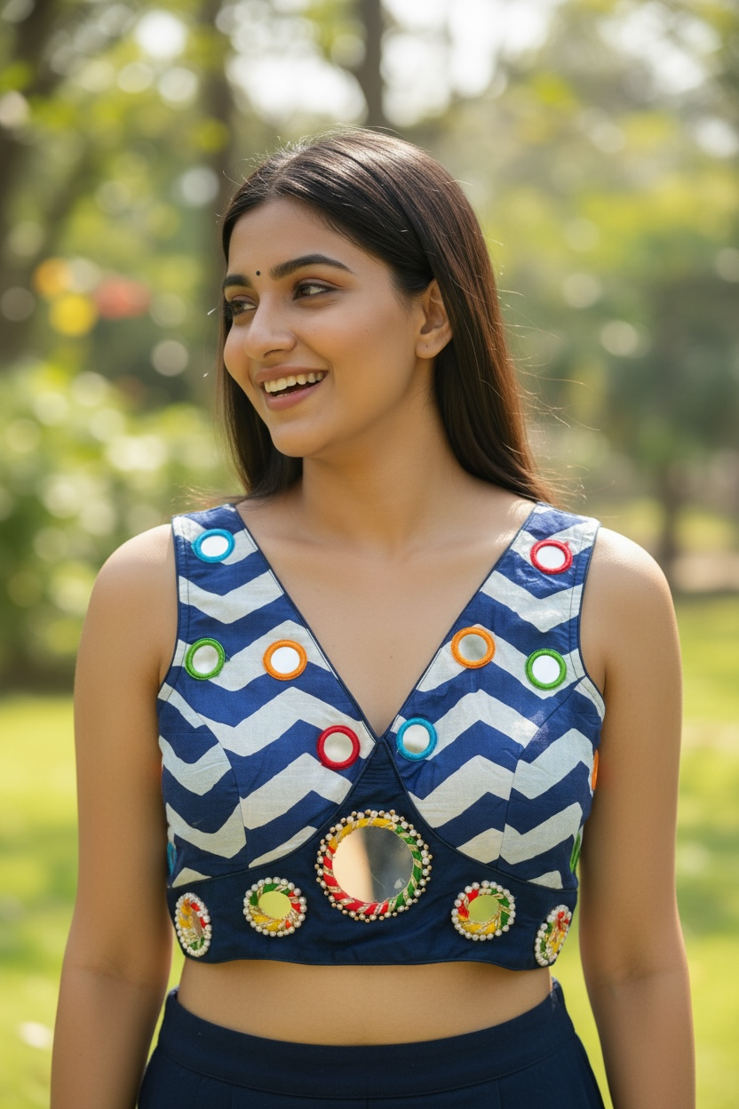 Mirror work blouse