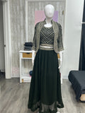 Green jacket dress