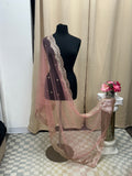 Light pink mirror work duppata