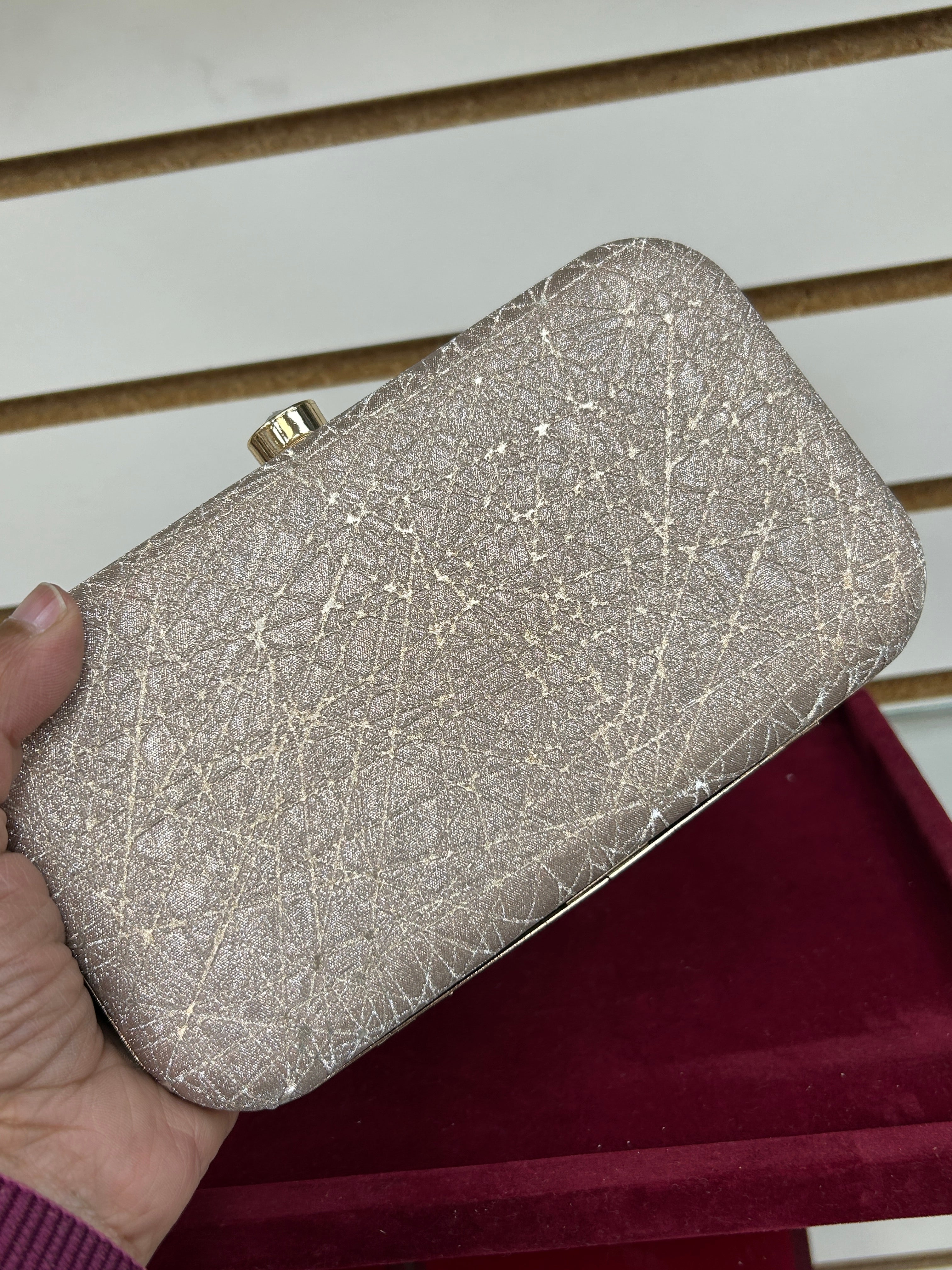 Light gold clutch purse