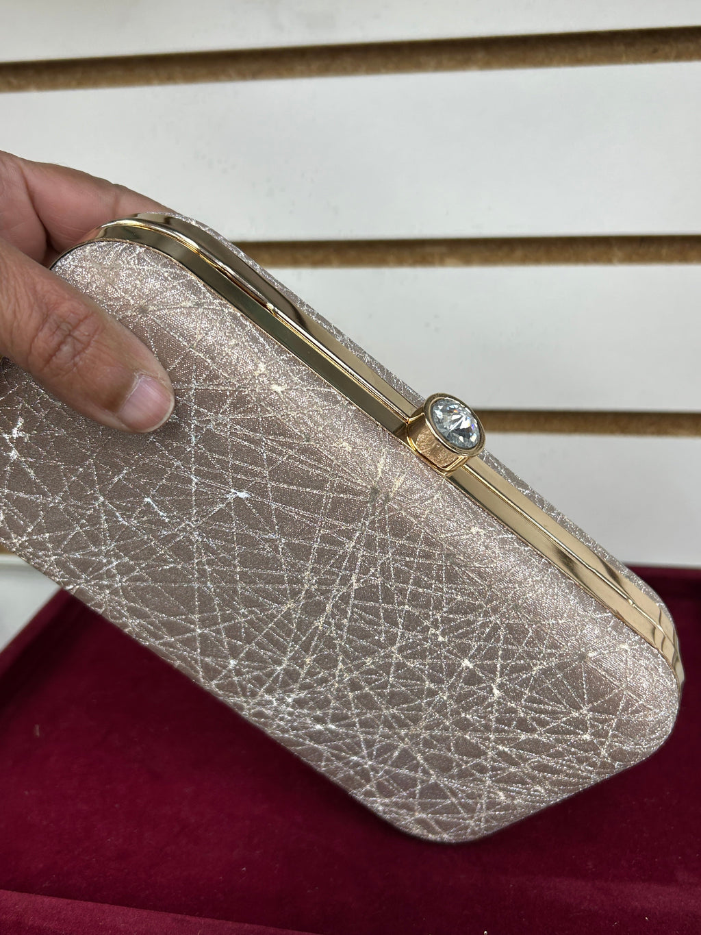 Light gold clutch purse