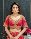 Dark pink Heavy party wear blouse