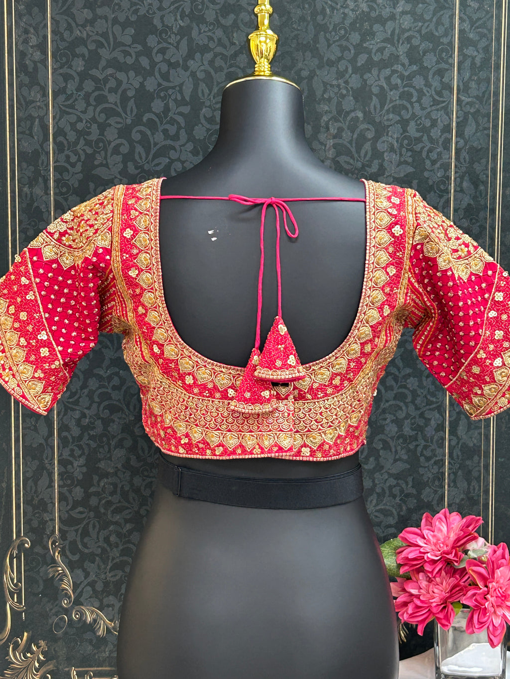 Dark pink Heavy party wear blouse