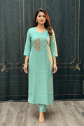 Silk kurti with bead work
