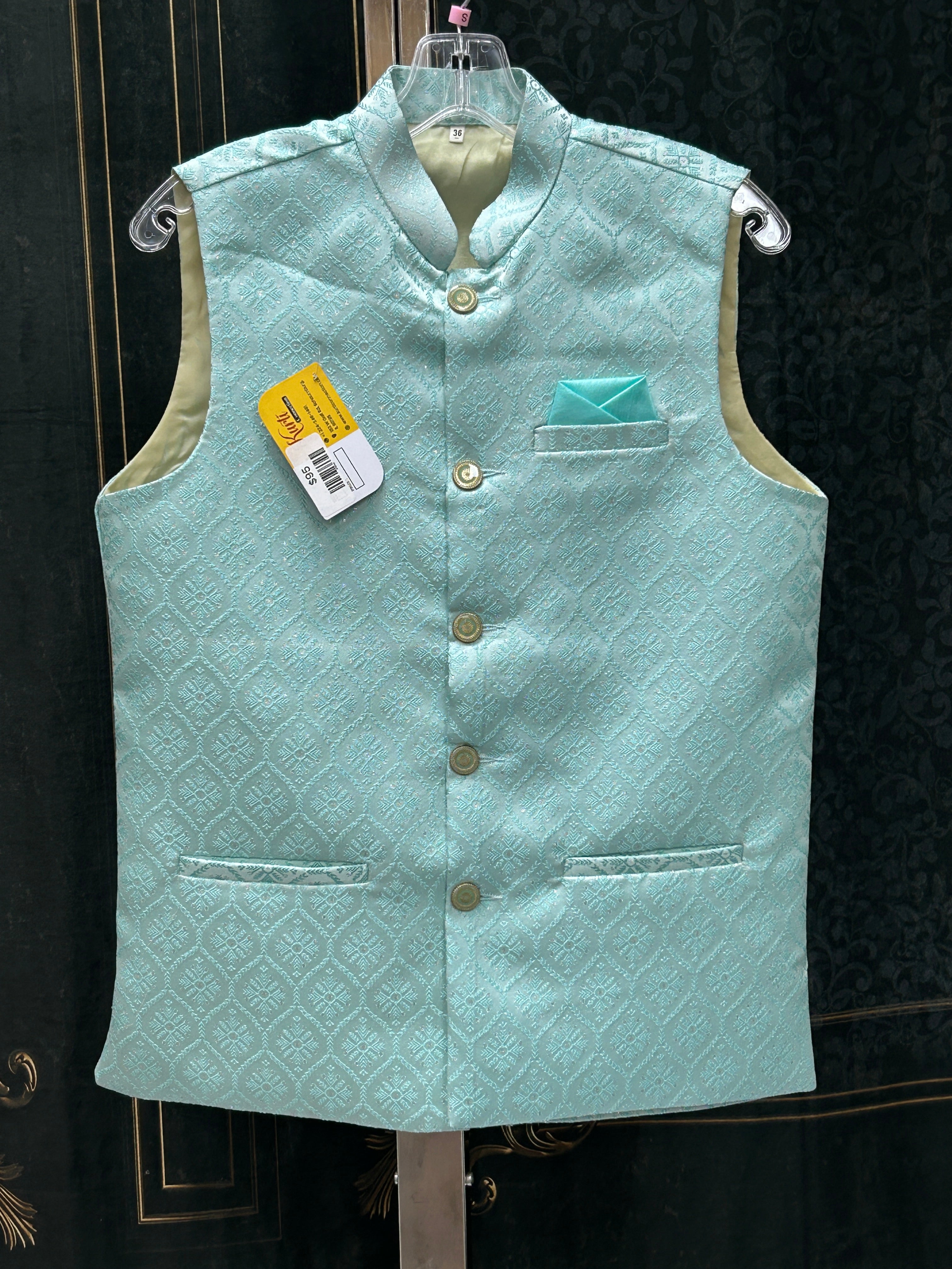Light blue jacket for men’s kurta