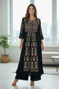 Party wear long kurti set with Plazzo pant by Kurti Connection USA