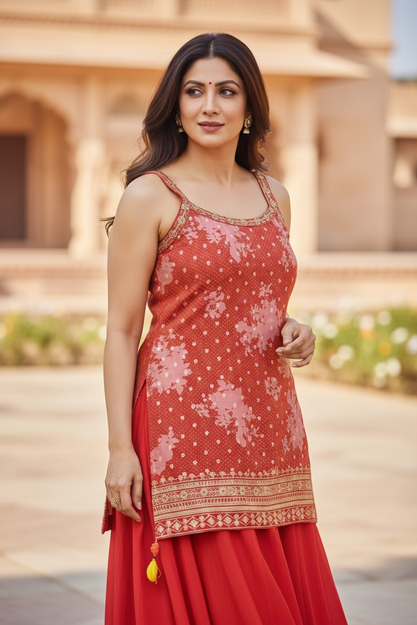 Silk sharara set by Kurti Connection USA
