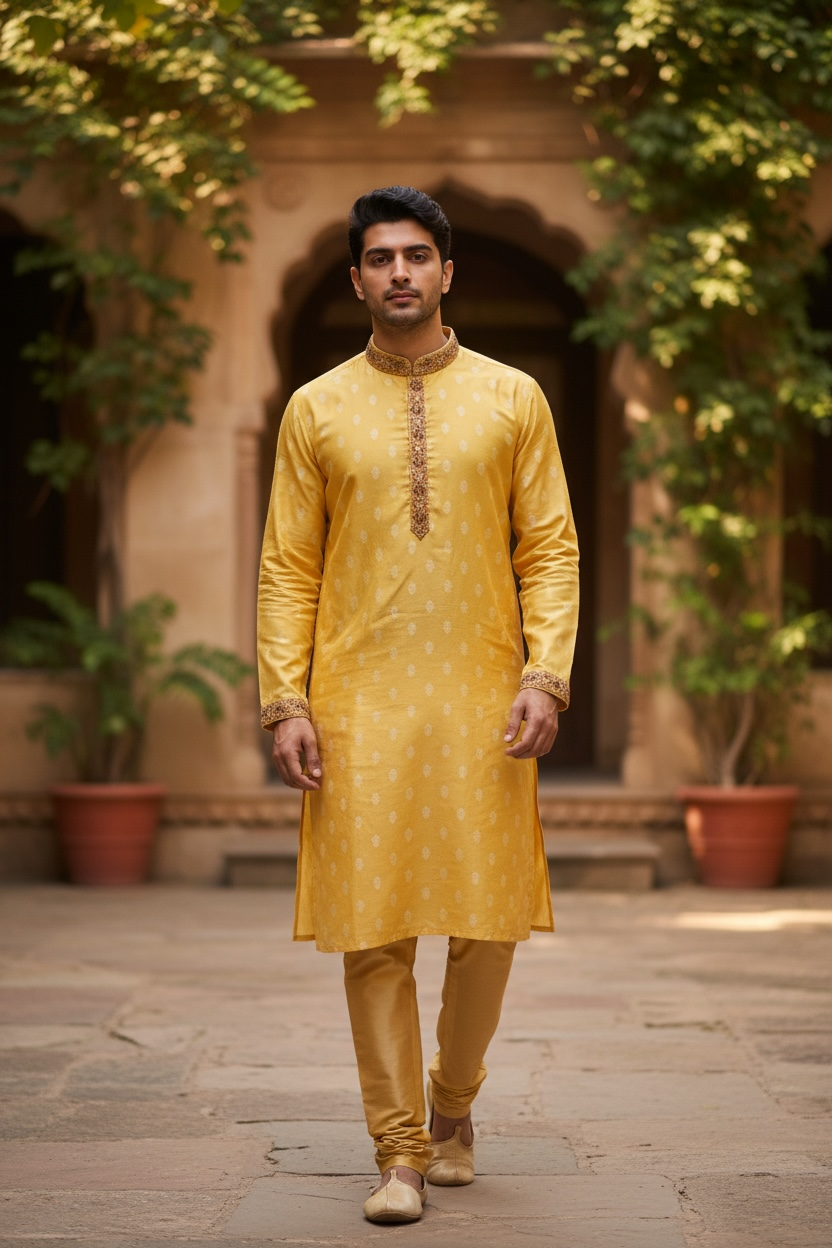 Silk kurta set by Kurti Connection USA