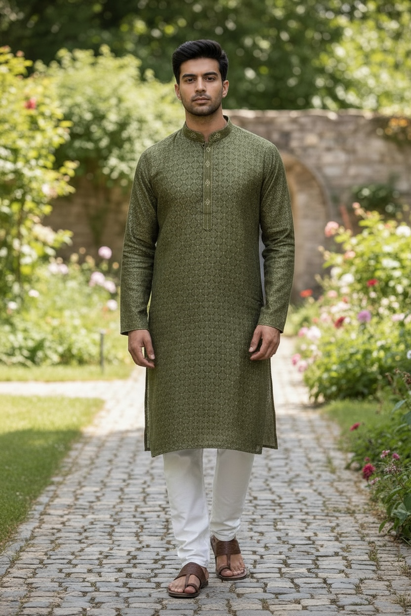 Silk kurta set by Kurti Connection USA