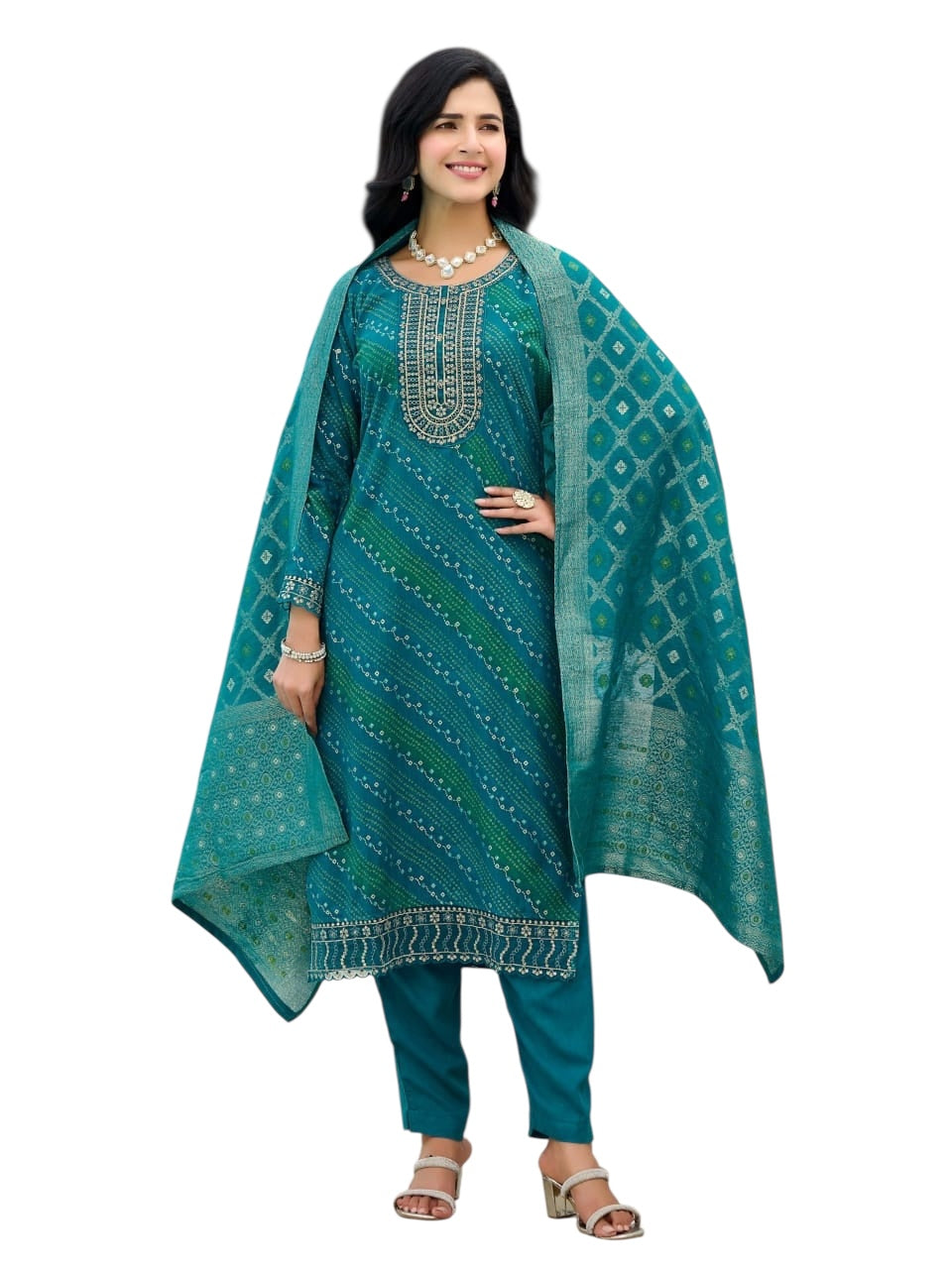 Soft cotton Bandhani salwar sets by Kurti Connection USA