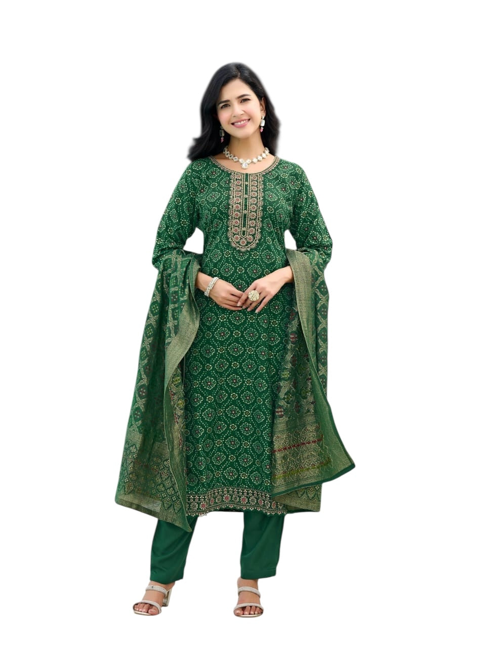 Soft cotton Bandhani salwar sets by Kurti Connection USA