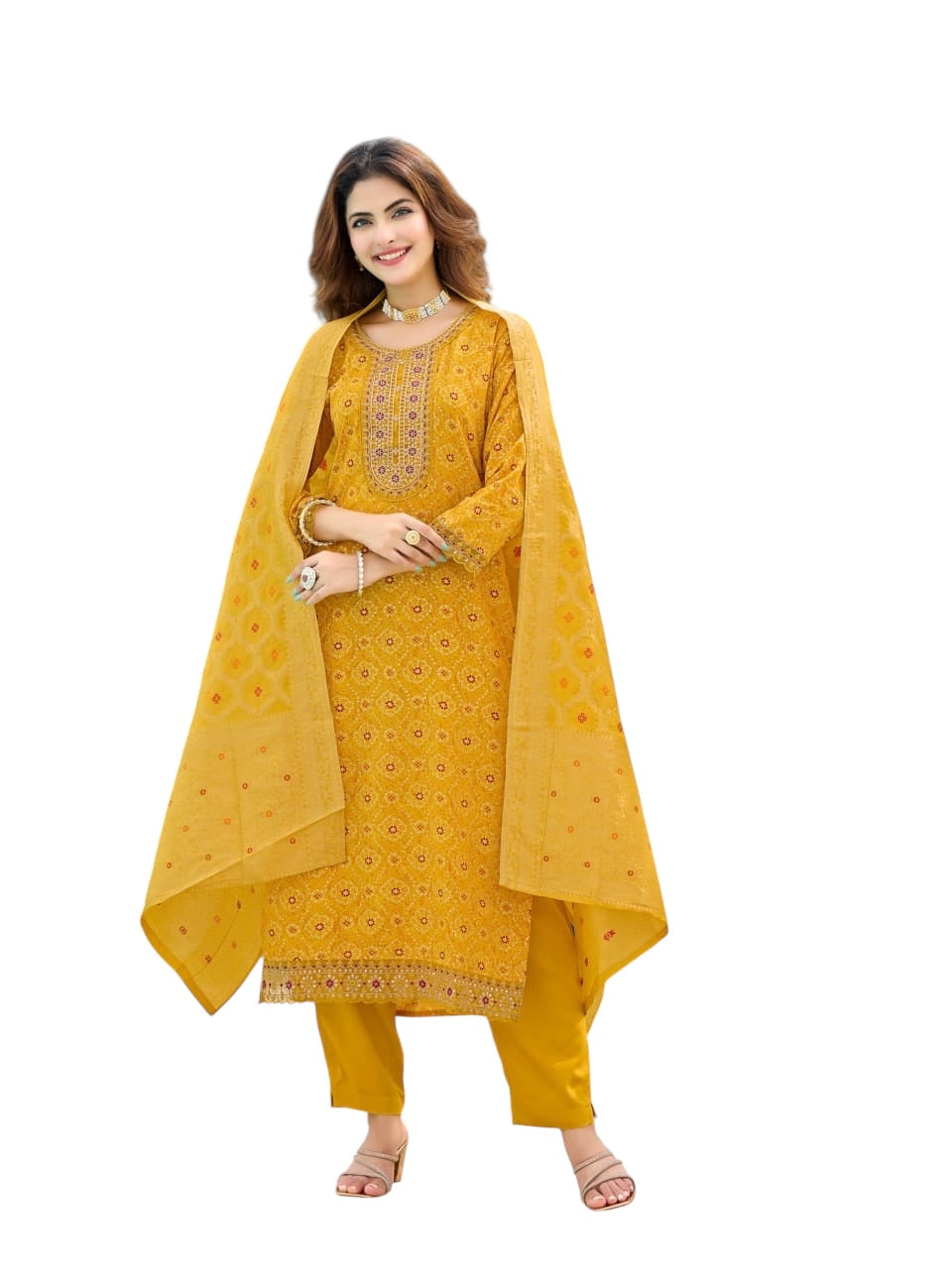 Soft cotton Bandhani salwar sets by Kurti Connection USA