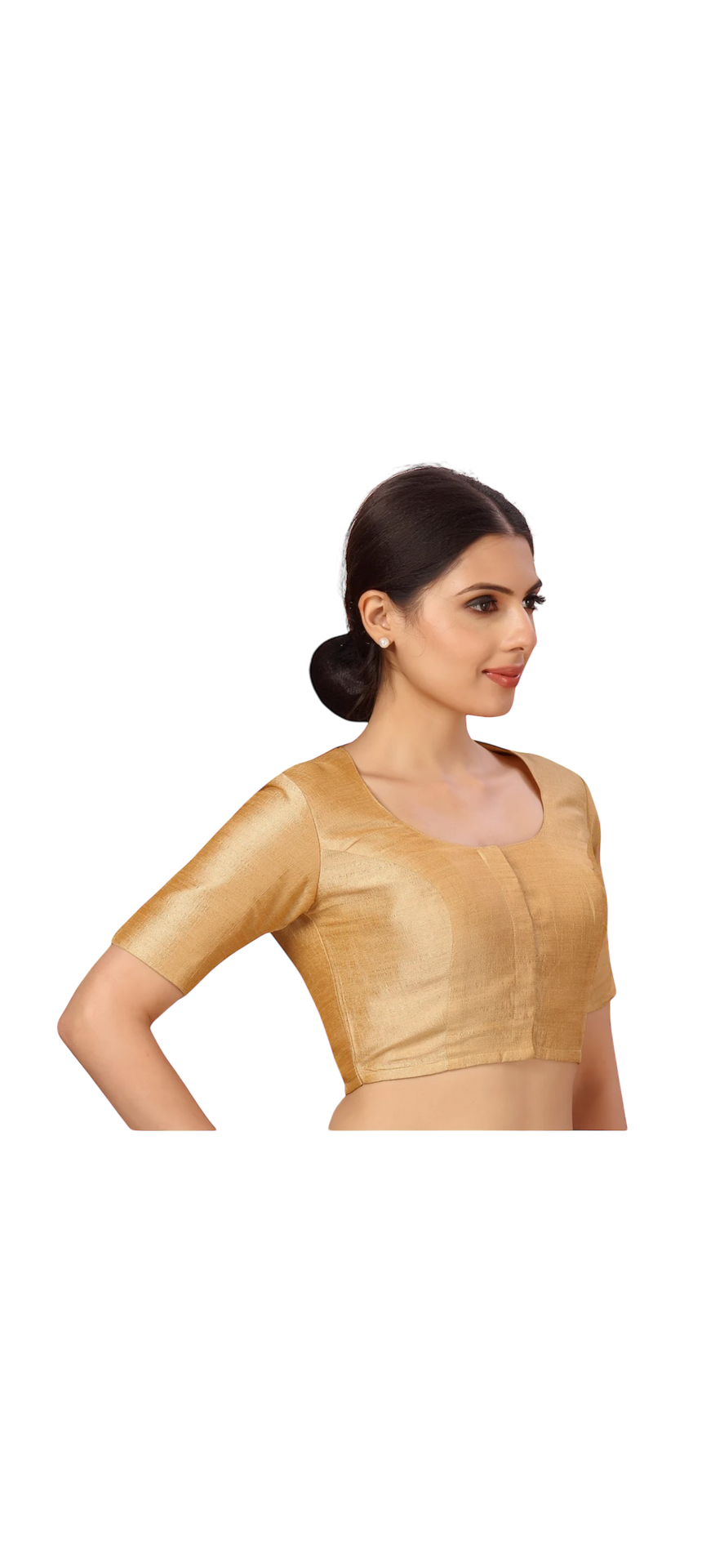 Antique gold blouse by Kurti Connection USA