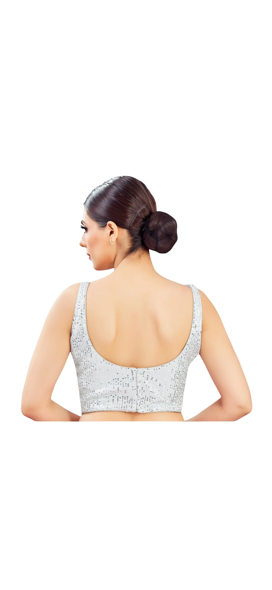Silver sequin blouse by Kurti Connection USA
