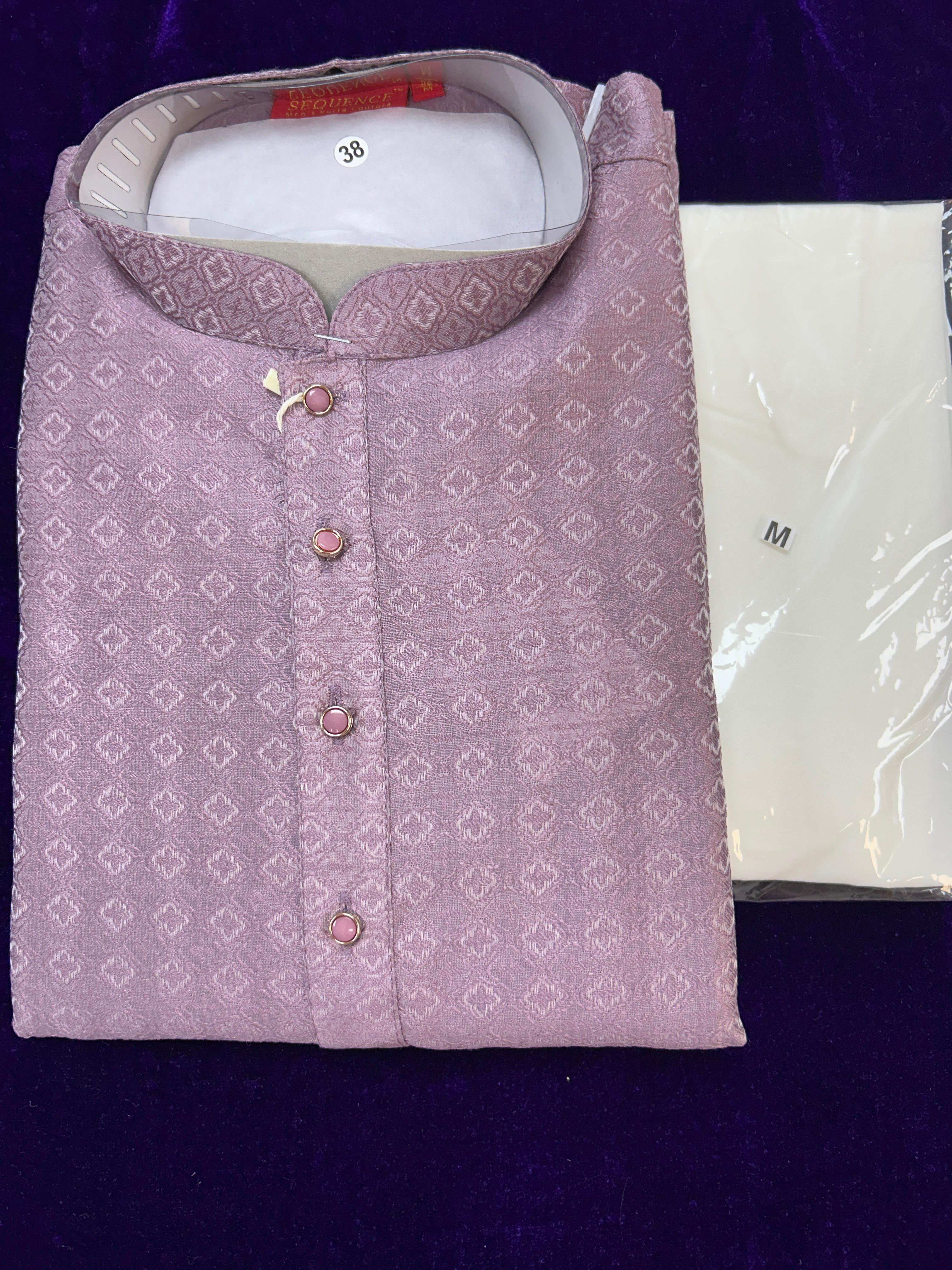 Purple silk Kurta by Kurti Connection USA