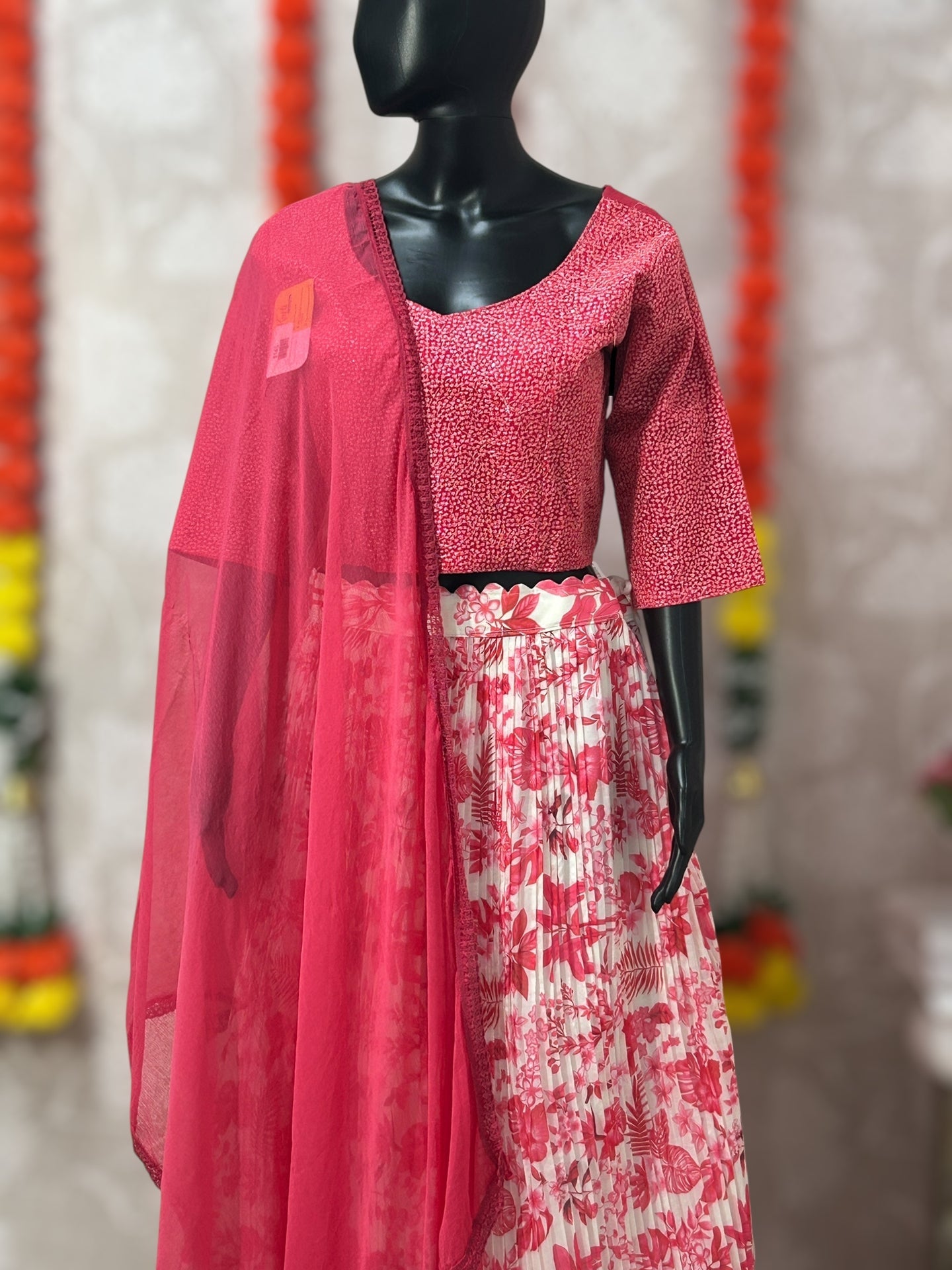 Chiffon lehenga Choli set - Kurti Connection USA