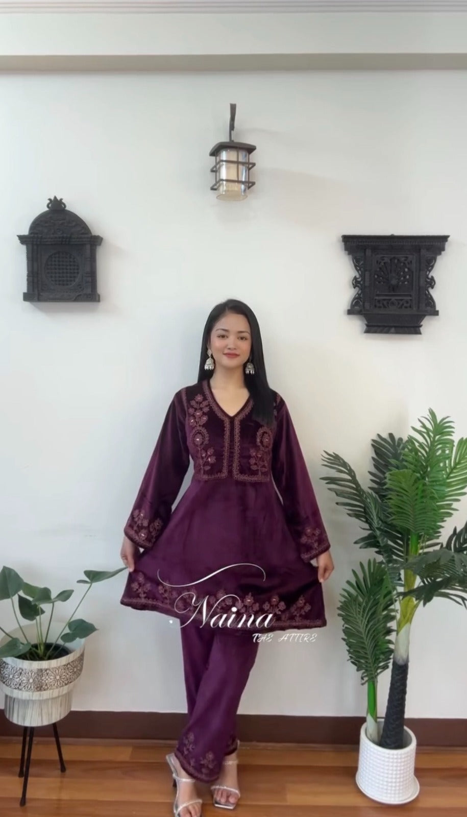 Velvet salwar suit by Kurti Connection USA