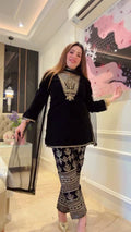 Velvet salwar suit by Kurti Connection USA