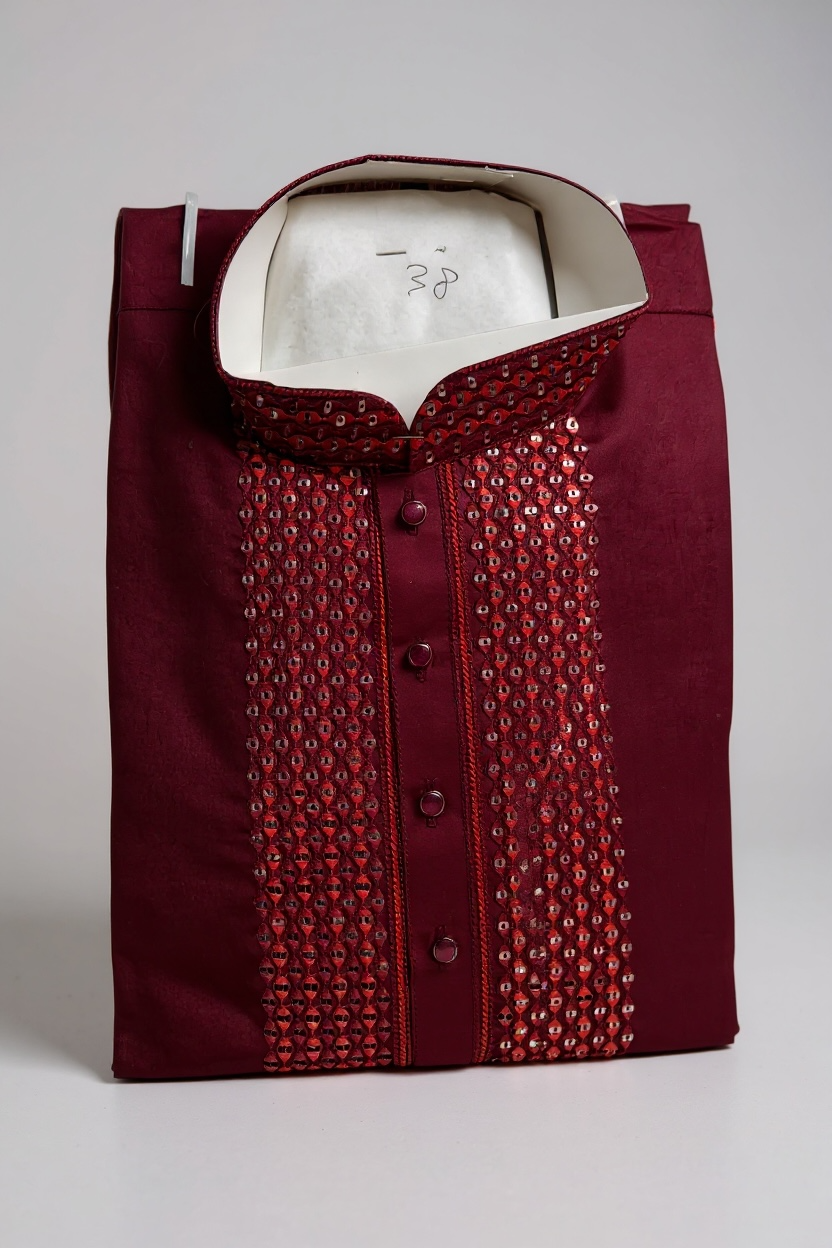 Maroon : Kurta pajama set by Kurti Connection USA