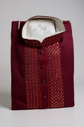 Maroon : Kurta pajama set by Kurti Connection USA