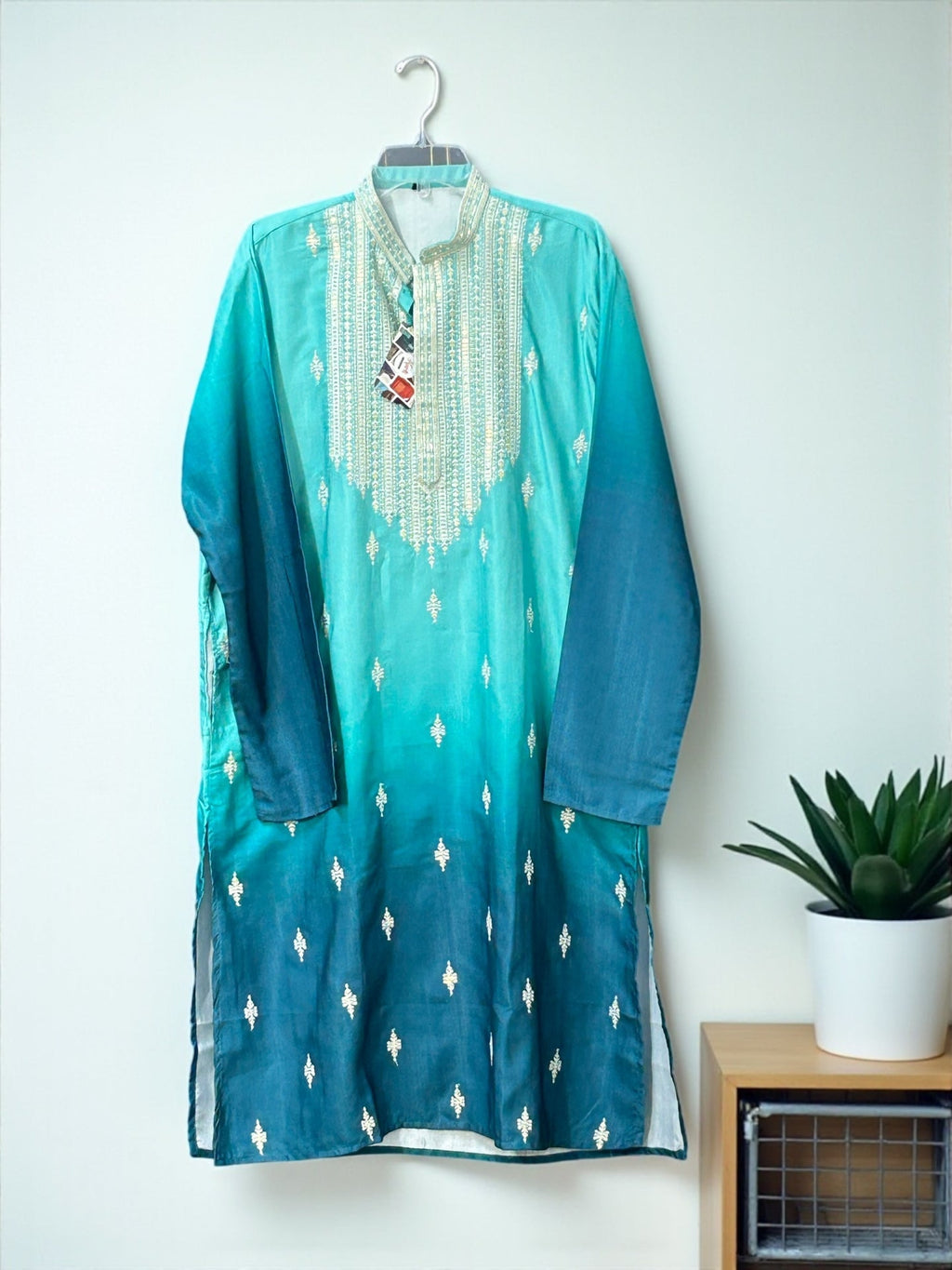 Silk kurta pajama set - Kurti Connection USA