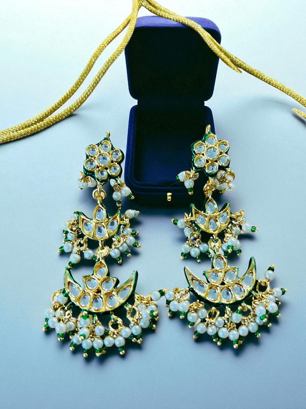 Kundan Rajwadi necklace set - Kurti Connection USA