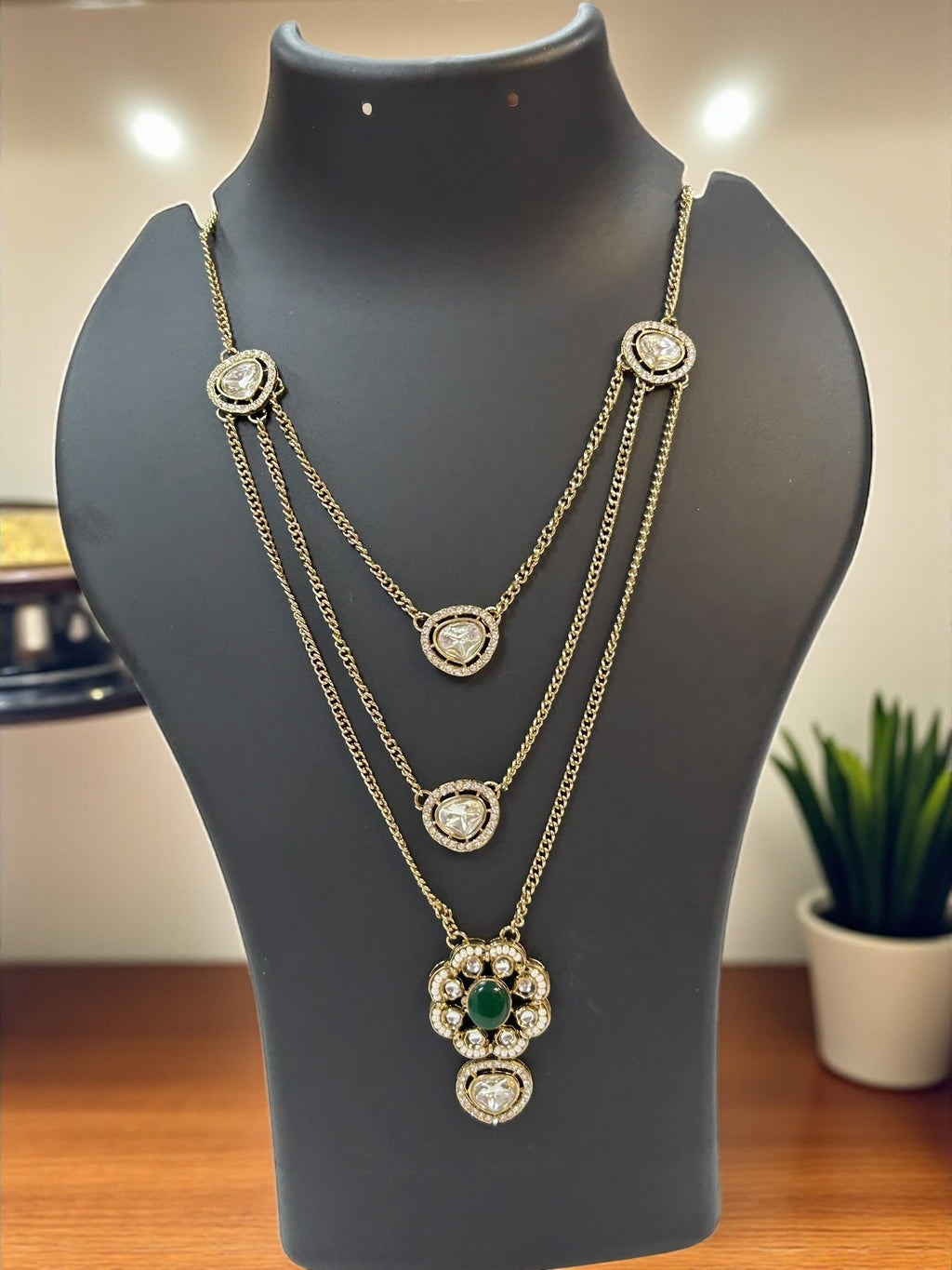 Moissanite necklace - Kurti Connection USA