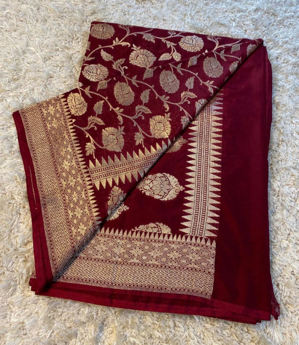Mashru silk Banarasi saree - Kurti Connection USA