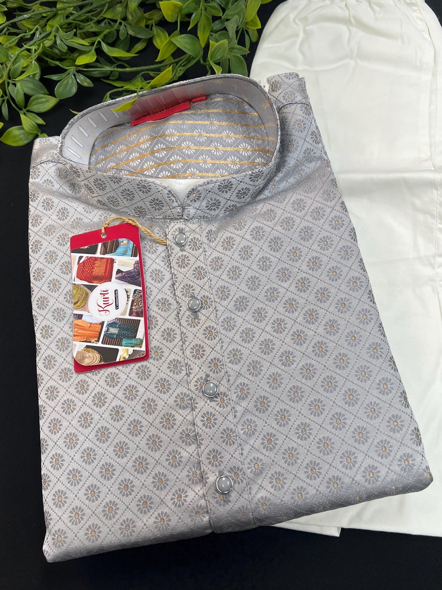 Silk Kurta pajama set - Kurti Connection USA