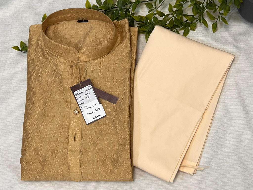 Golden kurta pajaama - Kurti Connection USA